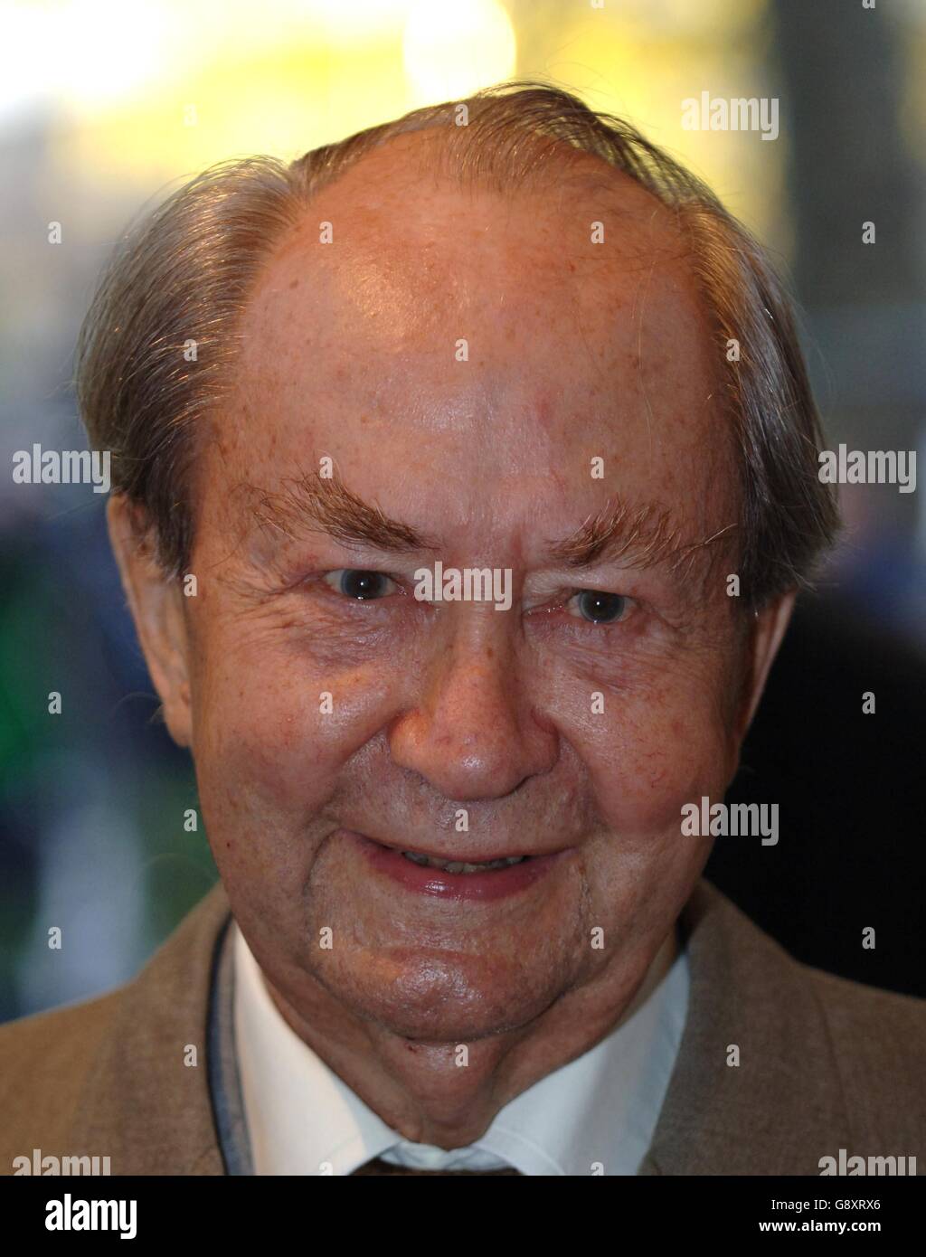 Peter sallis arrives for the uk premiere of wallace gromit hi-res stock ...