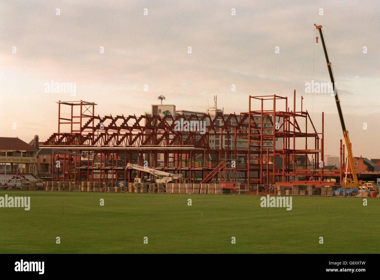 Cricket - New Stand Under Construction at Trent Bridge, Nottinghamshire County Cricket Club. A view of the new stand at Trent Bridge Stock Photo