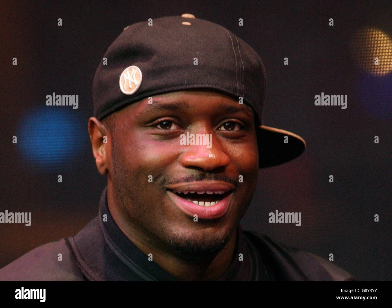 Lethal Bizzle during his guest appearance on MTV's TRL (Total Request Live) show, live from the MTV studios in Leicester Square, central London, Thursday 13 October 2005. PRESS ASSOCIATION Photo. Photo credit should read: Anthony Harvey/PA Stock Photo