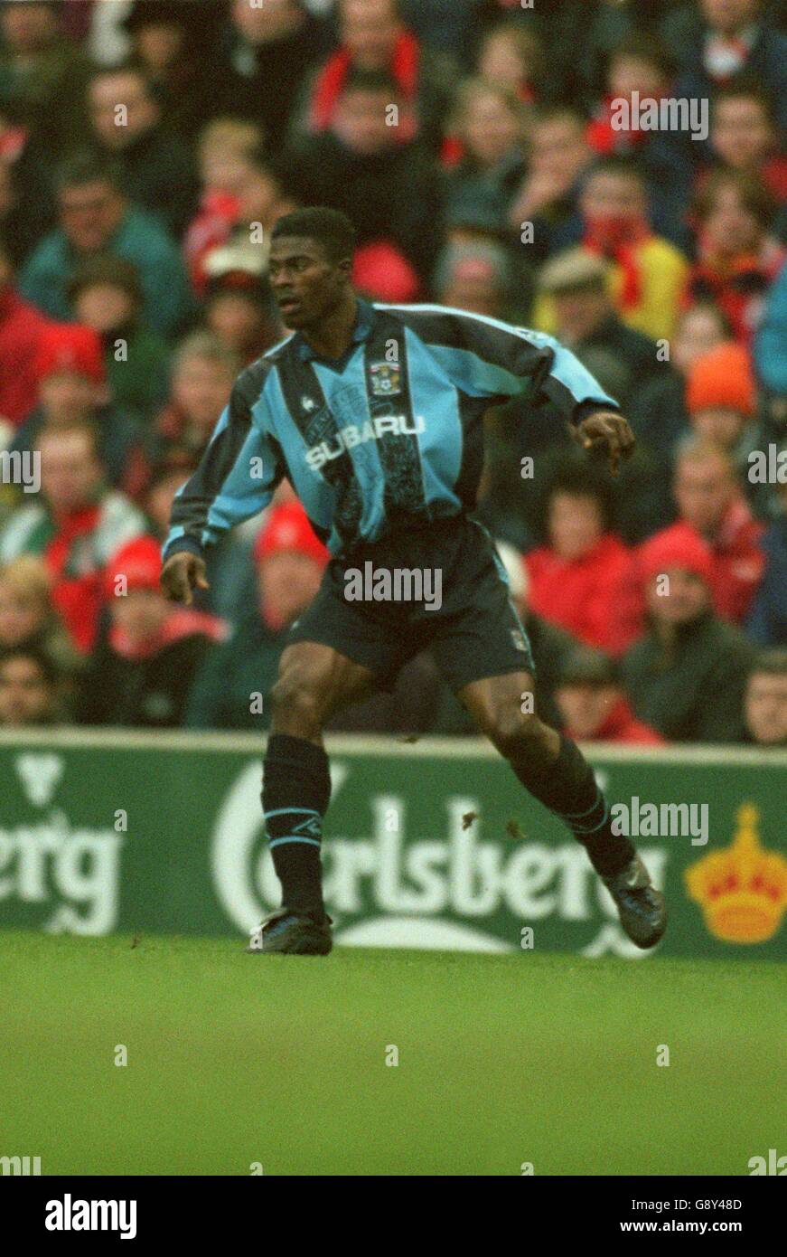 Soccer - Littlewoods FA Cup Third Round - Liverpool v Coventry City. George Boateng, Coventry City Stock Photo