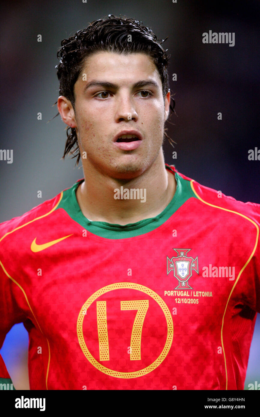 Soccer - FIFA World Cup 2006 Qualifier - Group Three - Portugal v Latvia - Dragao Stadium. Cristiano Ronaldo, Portugal Stock Photo