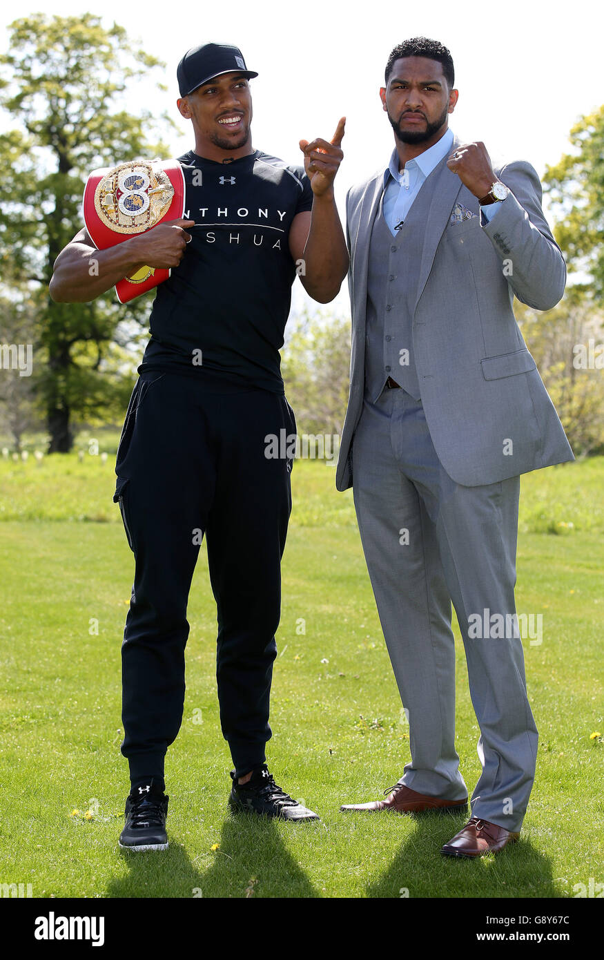 Anthony Joshua V Dominic Breazeale Press Conference Hilton Syon Park Stock Photo Alamy