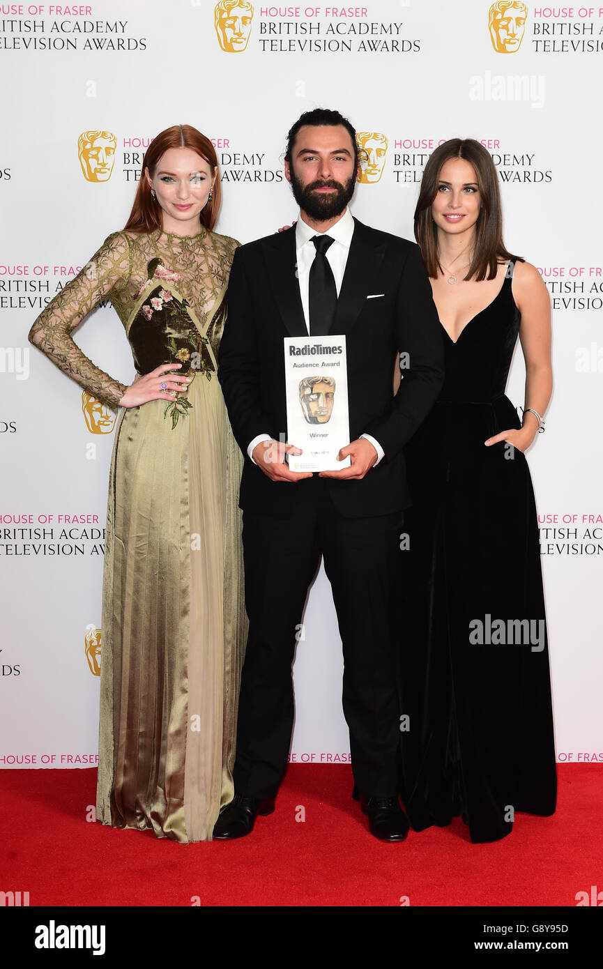 Eleanor Tomlinson (left) Heida Reed (right) and Adion Turner during the ...