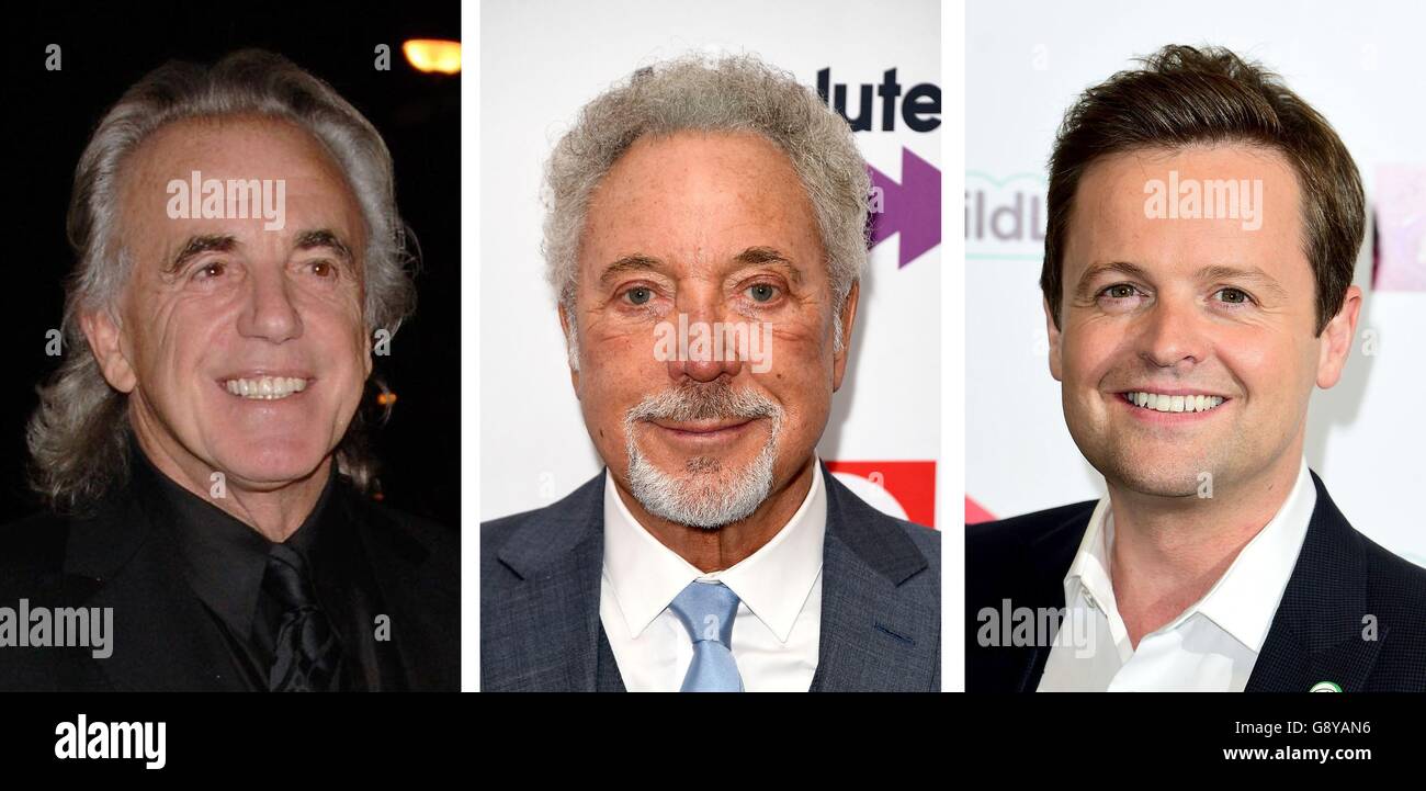 File photos of (from the left) Peter Stringfellow, Sir Tom Jones and ...