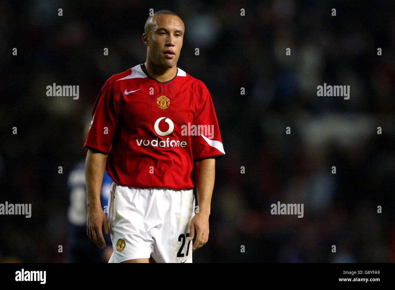 Soccer - UEFA Champions League - Group D - Manchester United v Lille - Old Trafford. Mikael Silvestre, Manchester United Stock Photo