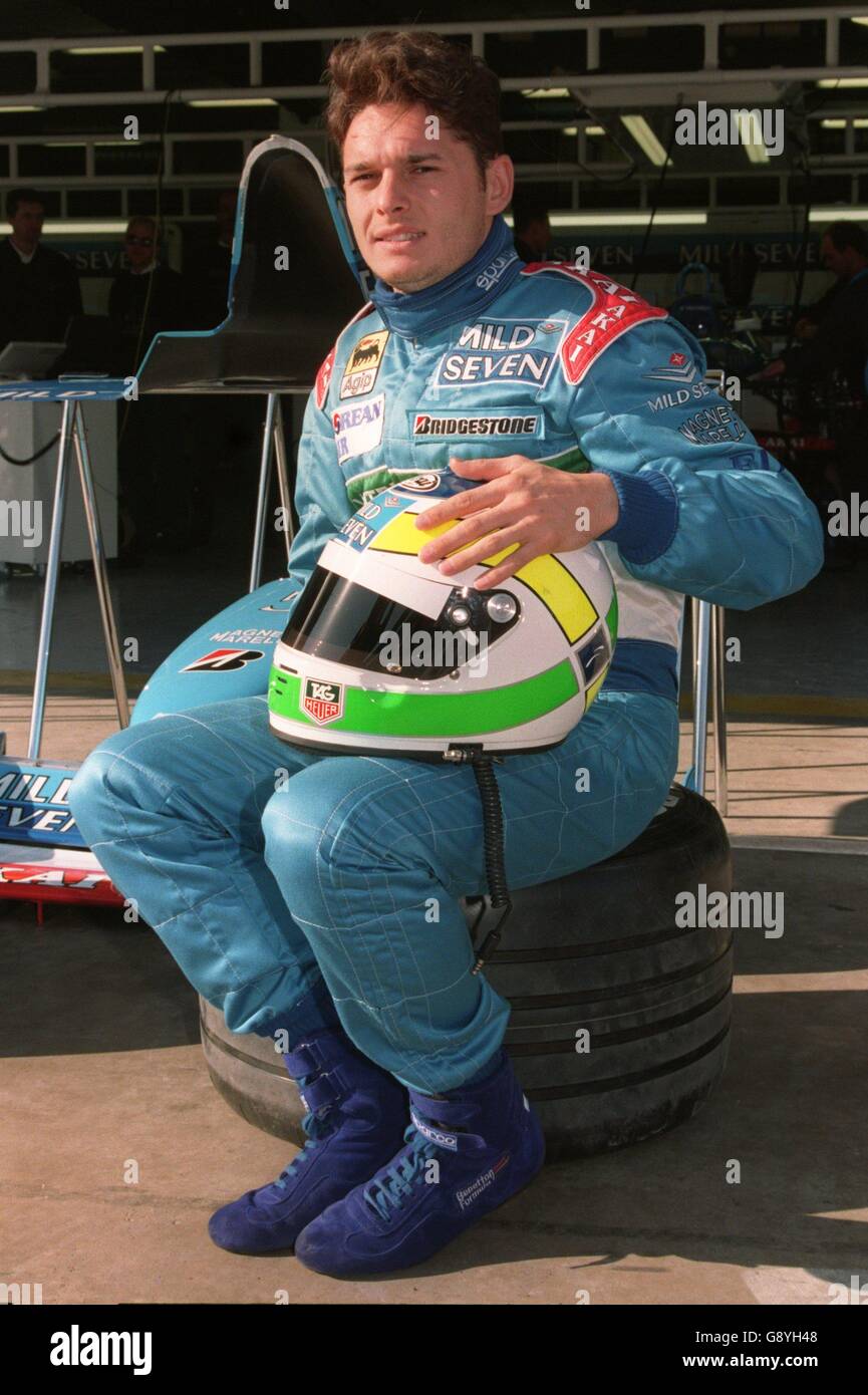 Giancarlo fisichella of benetton team hi-res stock Giancarlo fisichella of benetton team hi-res stock