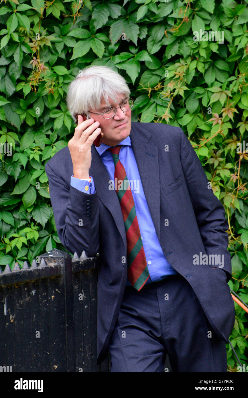 Andrew Mitchell MP (Conservative: Sutton Coldfield) on College Green, July 2016 Stock Photo