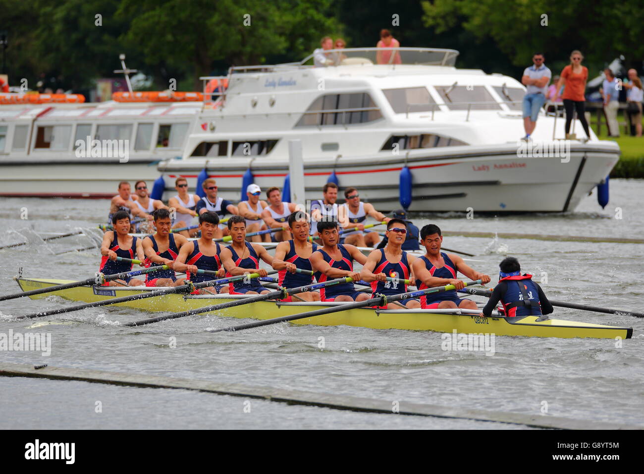 Rowers from all over the world came to the annual Henley Royal Regatta 2016 Stock Photo