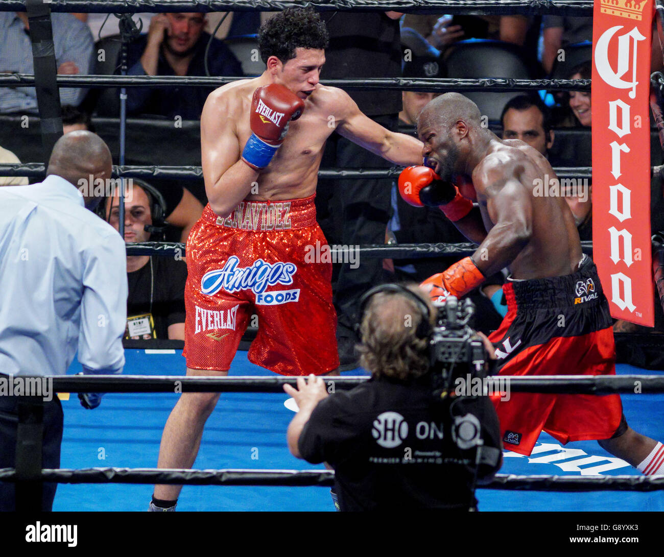 Brooklyn, New York, USA. 25th June, 2016. DAVID BENAVIDEZ (solid red