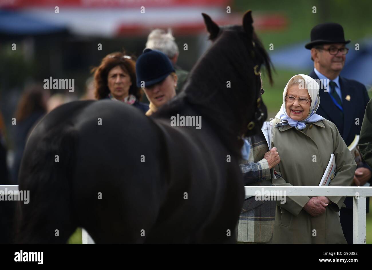 Queen elizabeth ii attending royal windsor horse show hires stock
