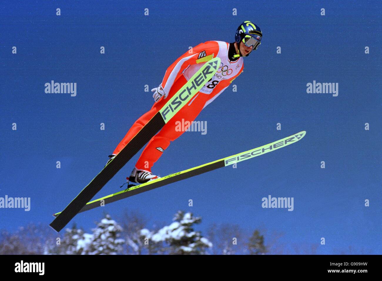 Mens Ski Jumping Winter Olympics Nagano 1998 K90 Individuals Stock