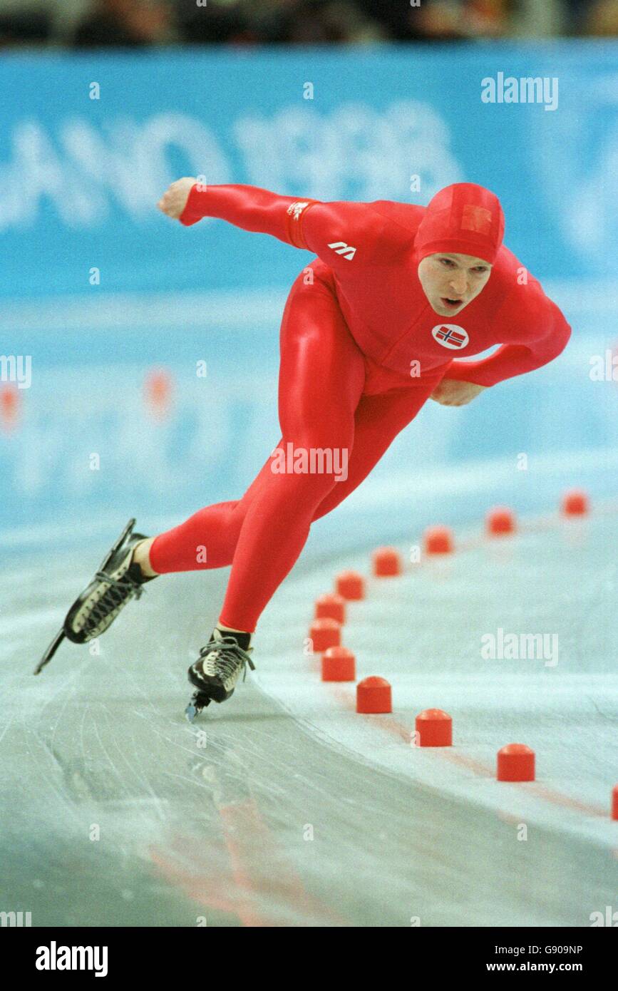 Speed Skating Winter Olympics Nagano 1998 Men's 5000m Stock Photo