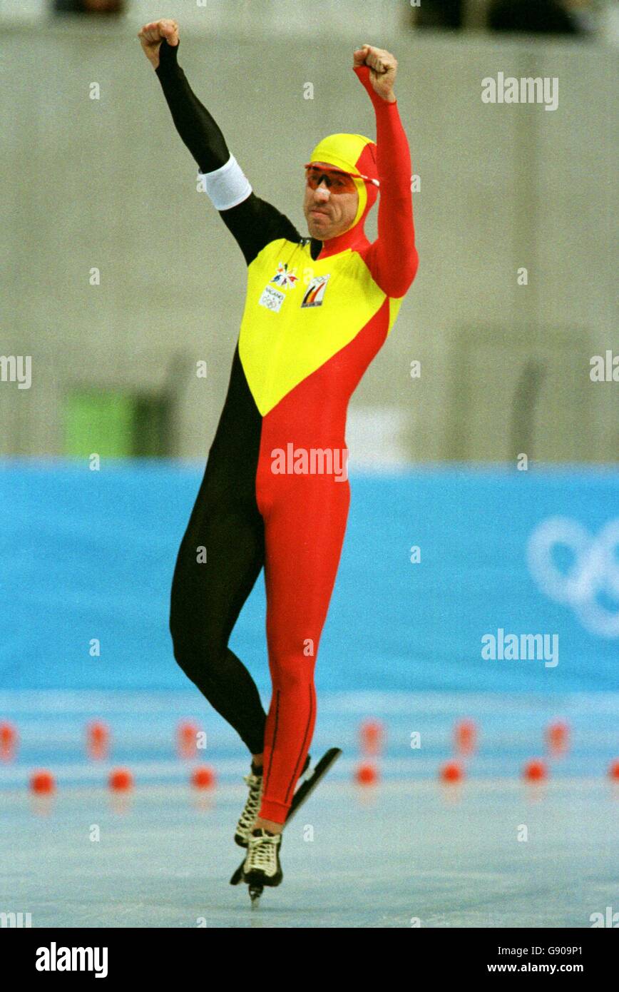 Speed Skating Winter Olympics Nagano 1998 Men's 5000m Stock Photo