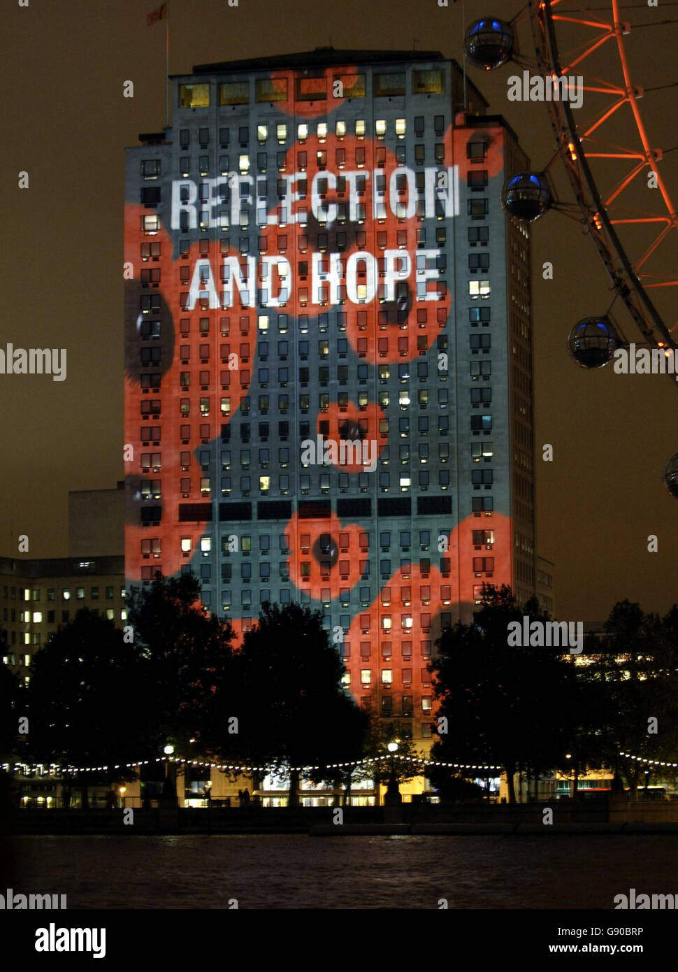 Shell Tower Map The Shell Tower is used as a projection screen for giant red ...