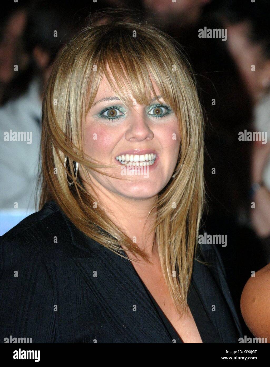 Sally Lindsay from Coronation Street arrives for the National Television Awards 2005 (NTA), at the Royal Albert Hall, central London. Stock Photo