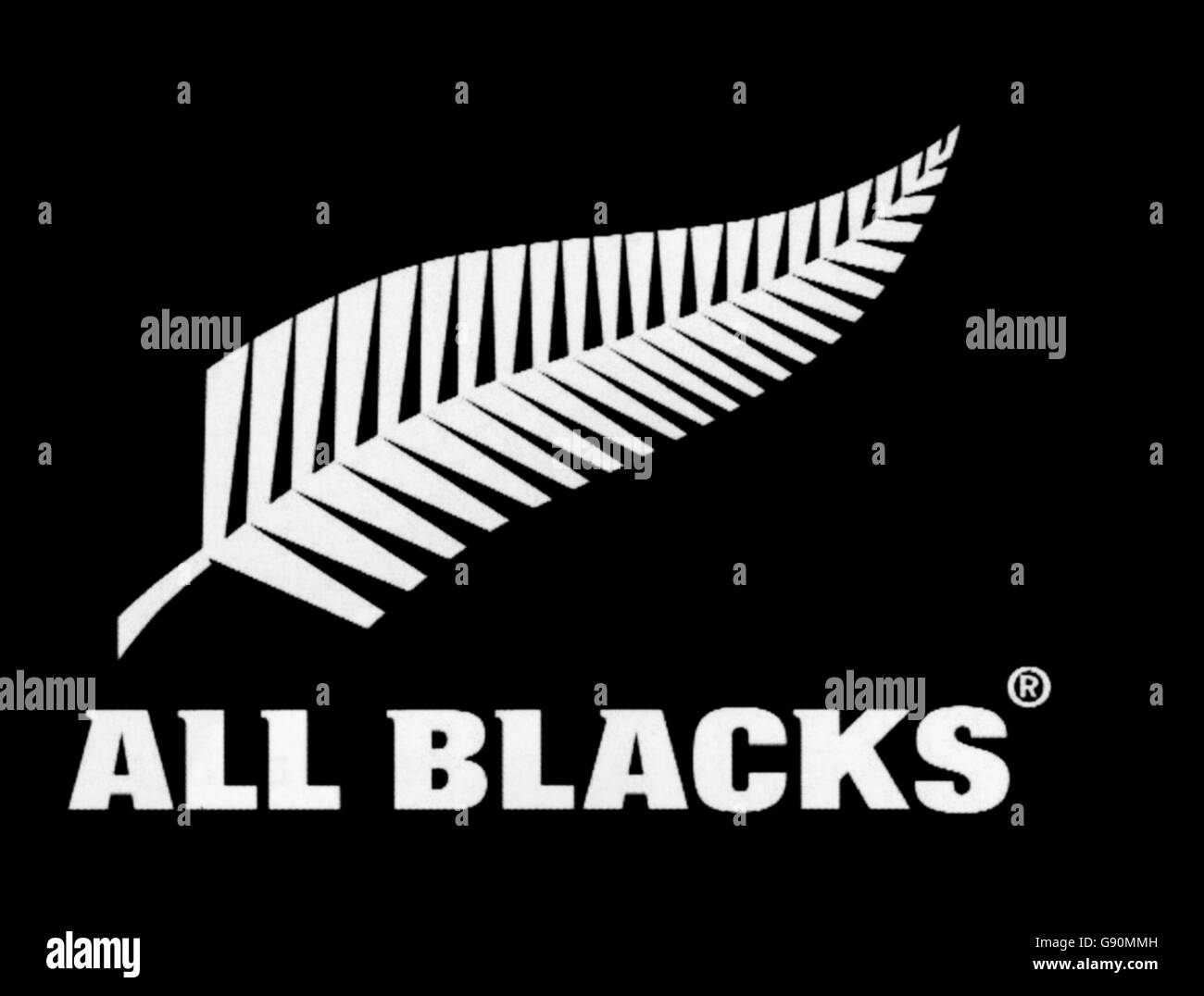 Rugby Union - New Zealand All Blacks - Badge. Silver Fern Stock Photo ...