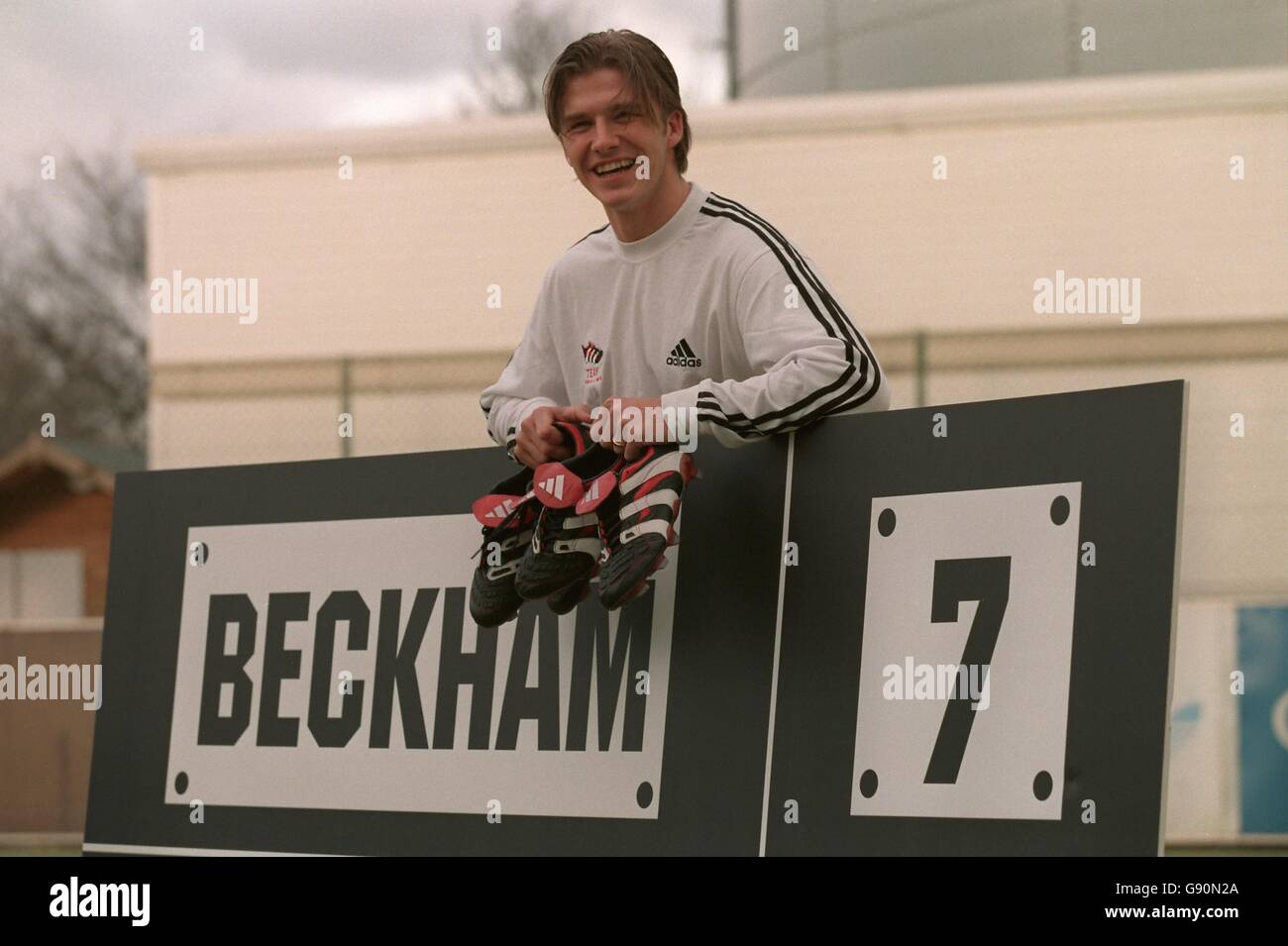 Soccer - David Beckham Signs a Boot Contract With Adidas Stock Photo - Alamy