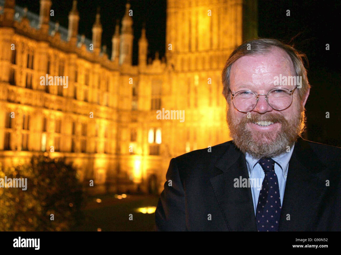 Bill Bryson, author of the bestselling 'A Short History of Nearly Everything', after he was awarded the 'President's Award' by the Royal Society of Chemistry, at the Palace of Westminster, central London. Stock Photo