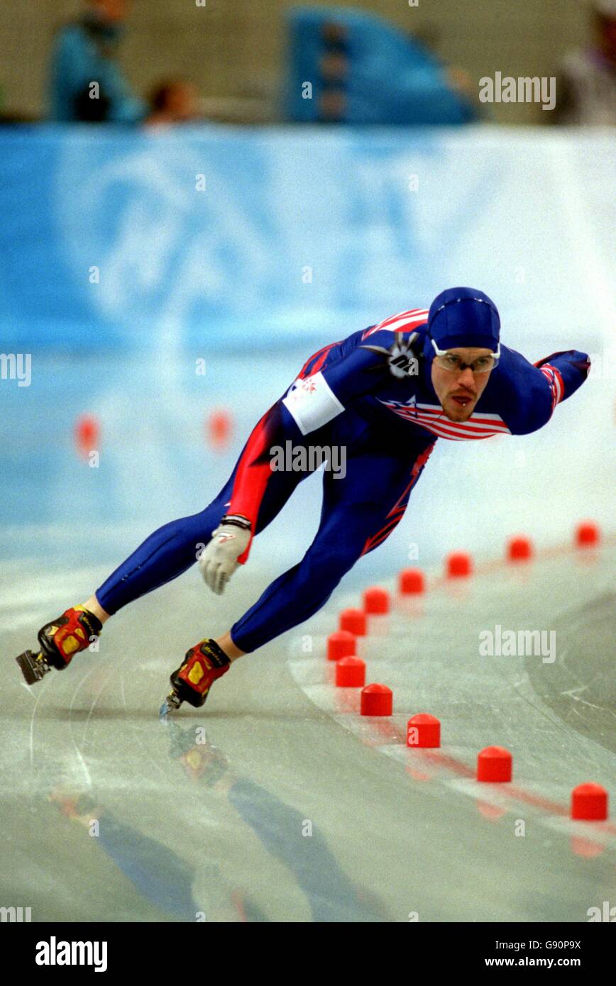 Speed Skating Winter Olympics Nagano 1998 Mens 1000m Stock Photo