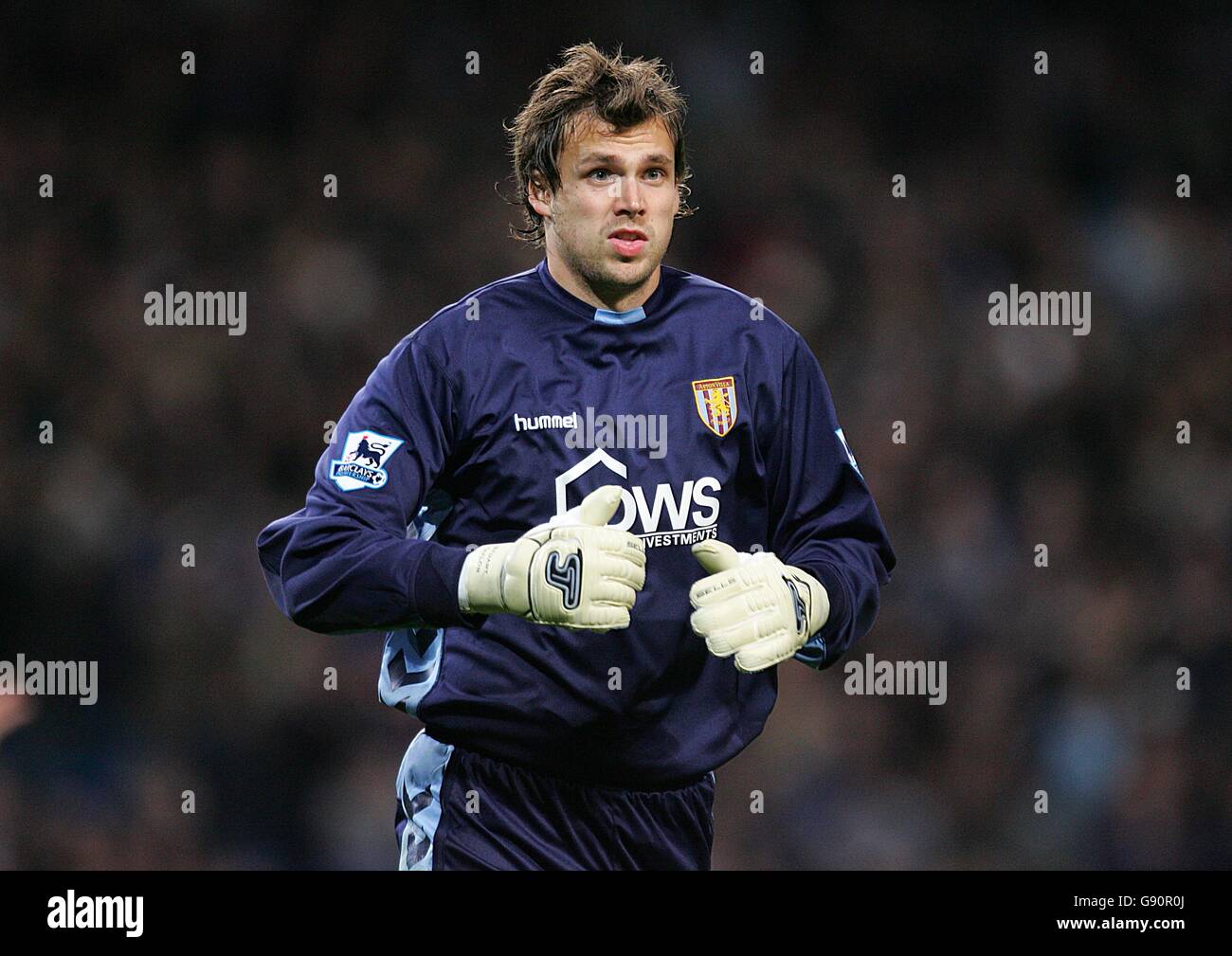 Soccer - FA Barclays Premiership - Manchester City v Aston Villa - The City of Manchester Stadium. Aston Villa's goalkeeper Stuart Taylor Stock Photo