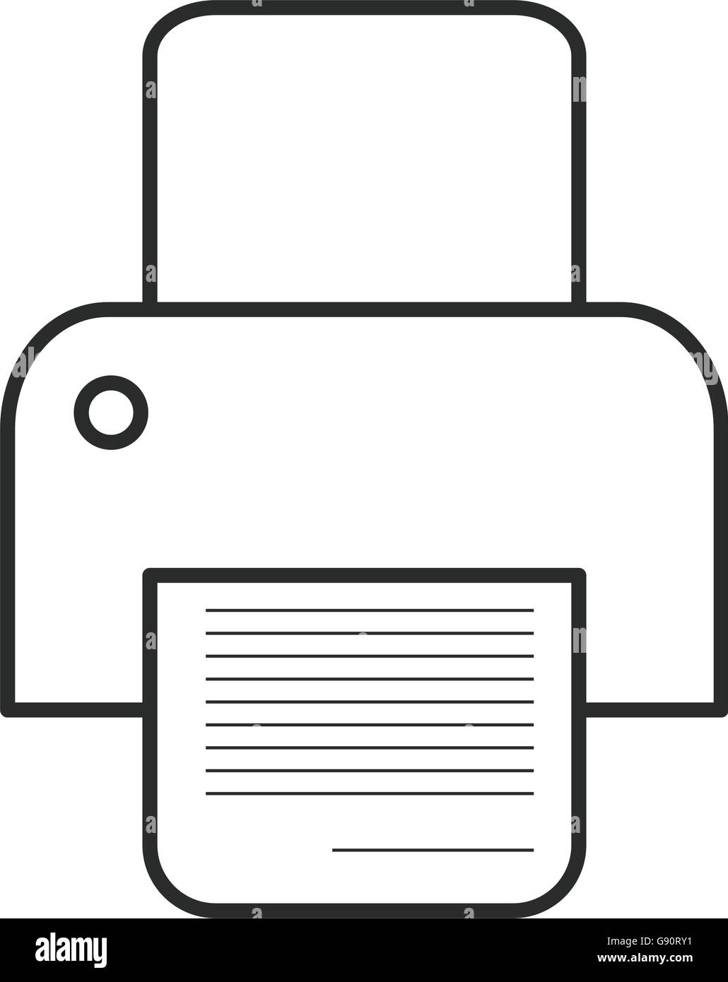 black and white printer, vector graphic Stock Vector Image & Art Alamy