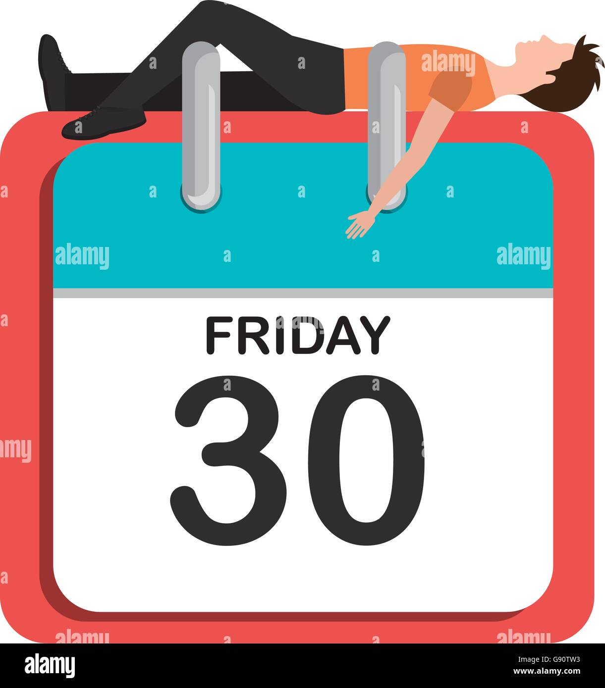 colorful calendar and avatar man, vector graphic Stock Vector Image ...