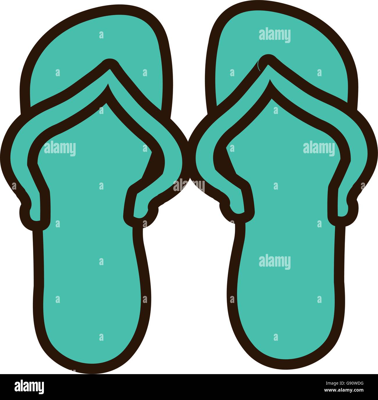 black and blue beach sandals, vector graphic Stock Vector Image & Art ...