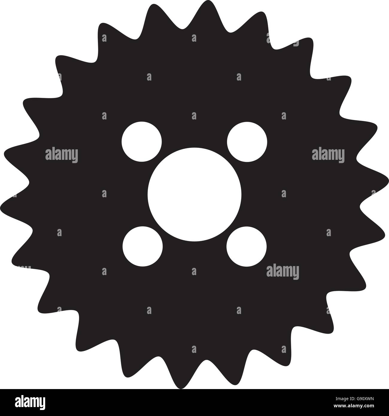 black and white settings sign, vector graphic Stock Vector Image & Art