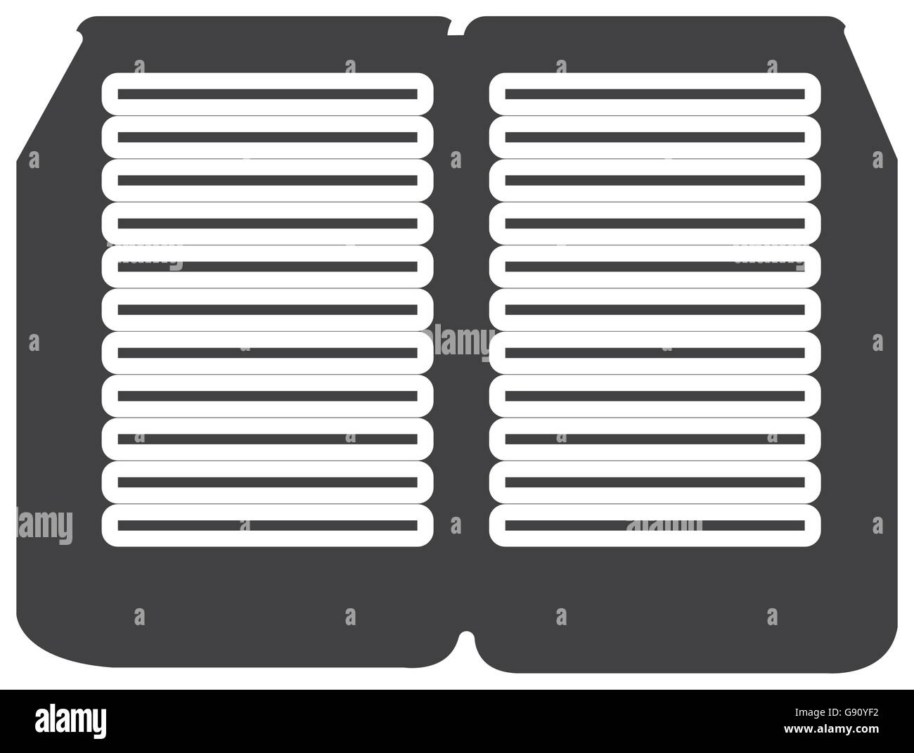 black and white open book, vector graphic Stock Vector Image & Art - Alamy
