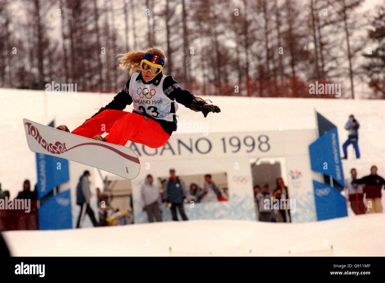 snowboarding/halfpipe Winter Olympics Nagano 1998 . Ulrike Hoelzl