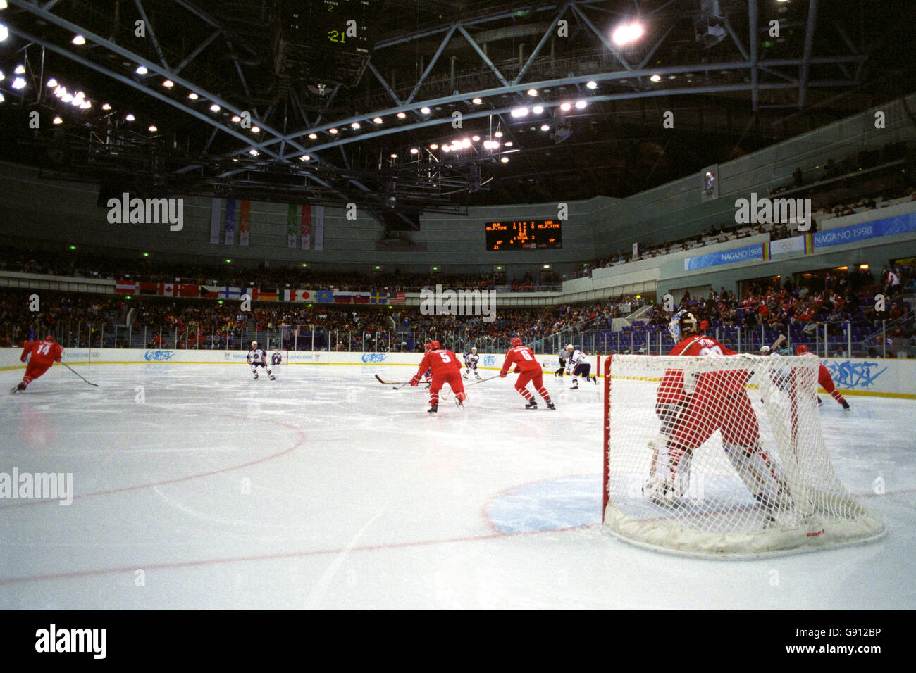 Ice Hockey Winter Olympics Nagano 1998 Final Group B Usa V Belarus G912BP 