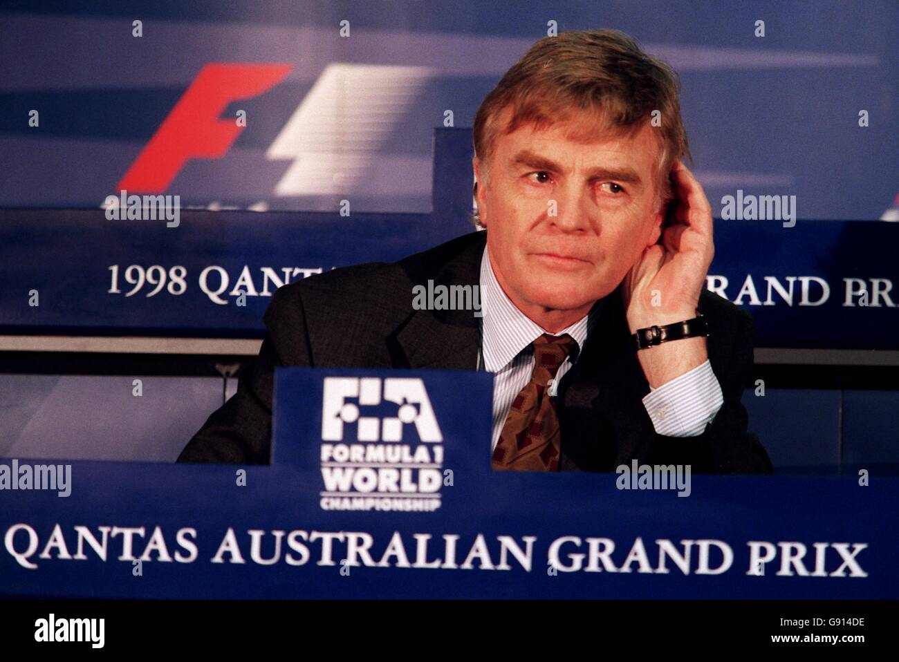 Formula One - Australian Grand Prix. FIA President Max Mosley has lisened the tobacco sponsorship debate and proposed a ban from 2002 Stock Photo