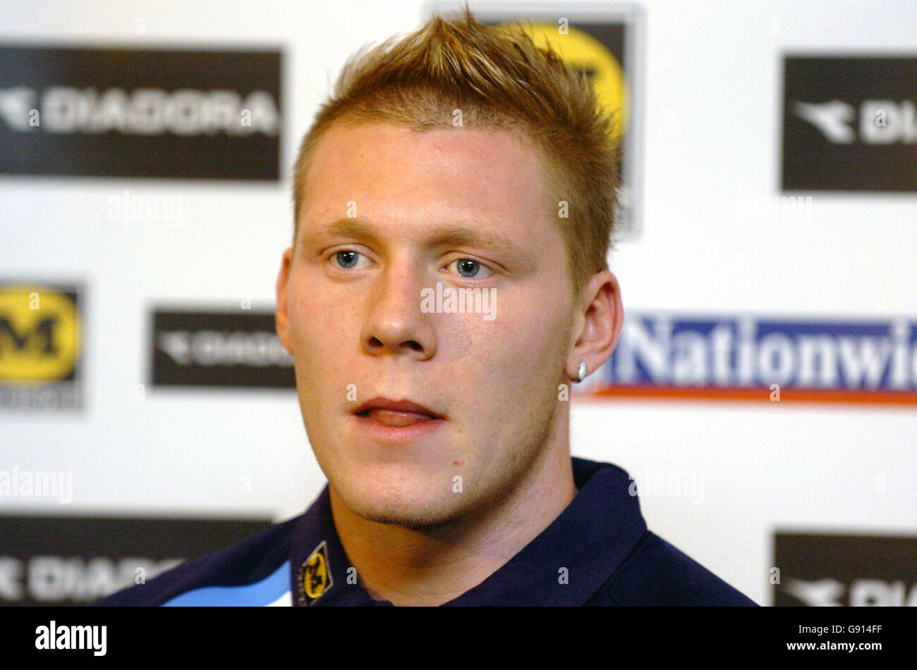 Scotland's Garry O'Connor speaks during a press conference at Cameron House Hotel, Loch Lomond, Thursday November 10, 2005, ahead of their International Friendly against the USA at Hampden Park on Saturday. PRESS ASSOCIATION Photo. Photo credit should read: Danny Lawson/PA. Stock Photo