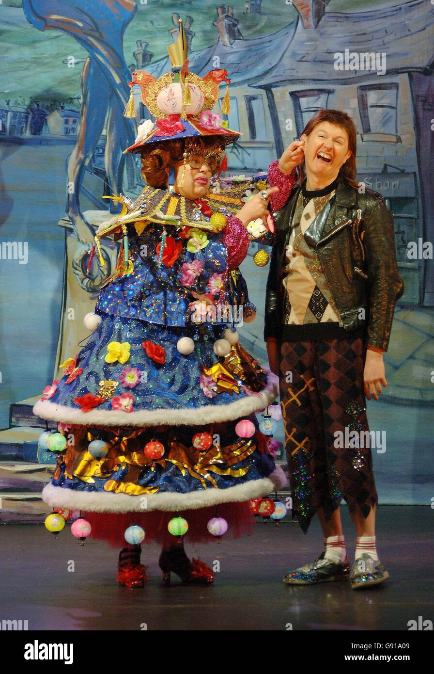 Steve Pemberton (L) and Mark Gatiss are seen in the pantomime