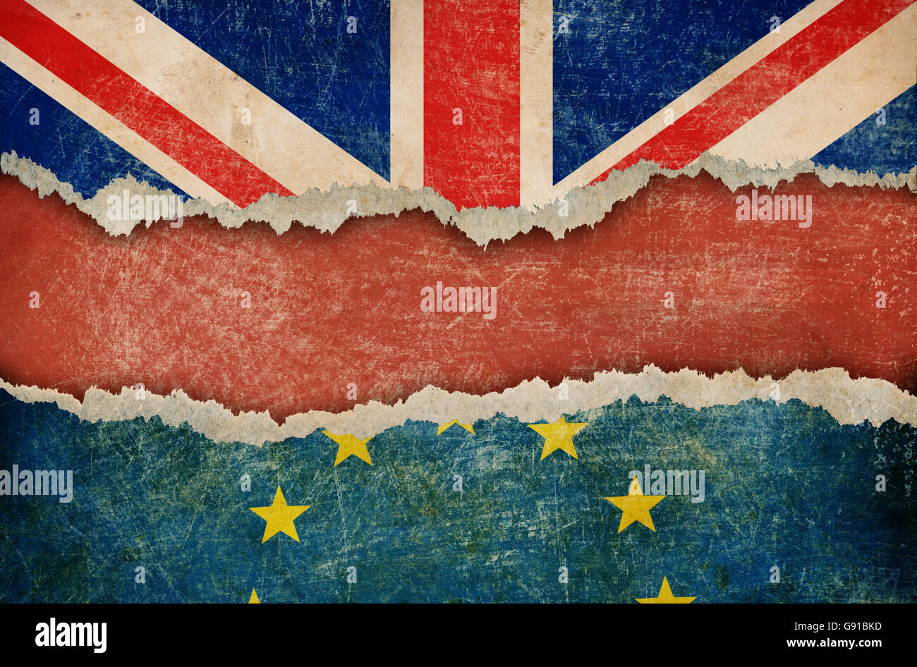 Great Britain withdrawal from European union brexit concept Stock Photo