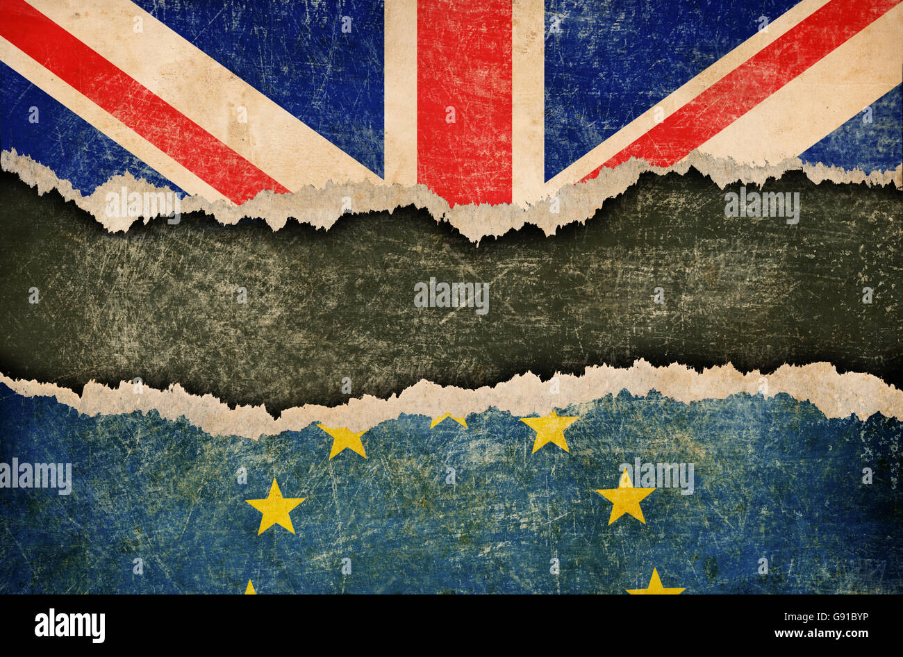 Great Britain withdrawal from European union brexit concept Stock Photo
