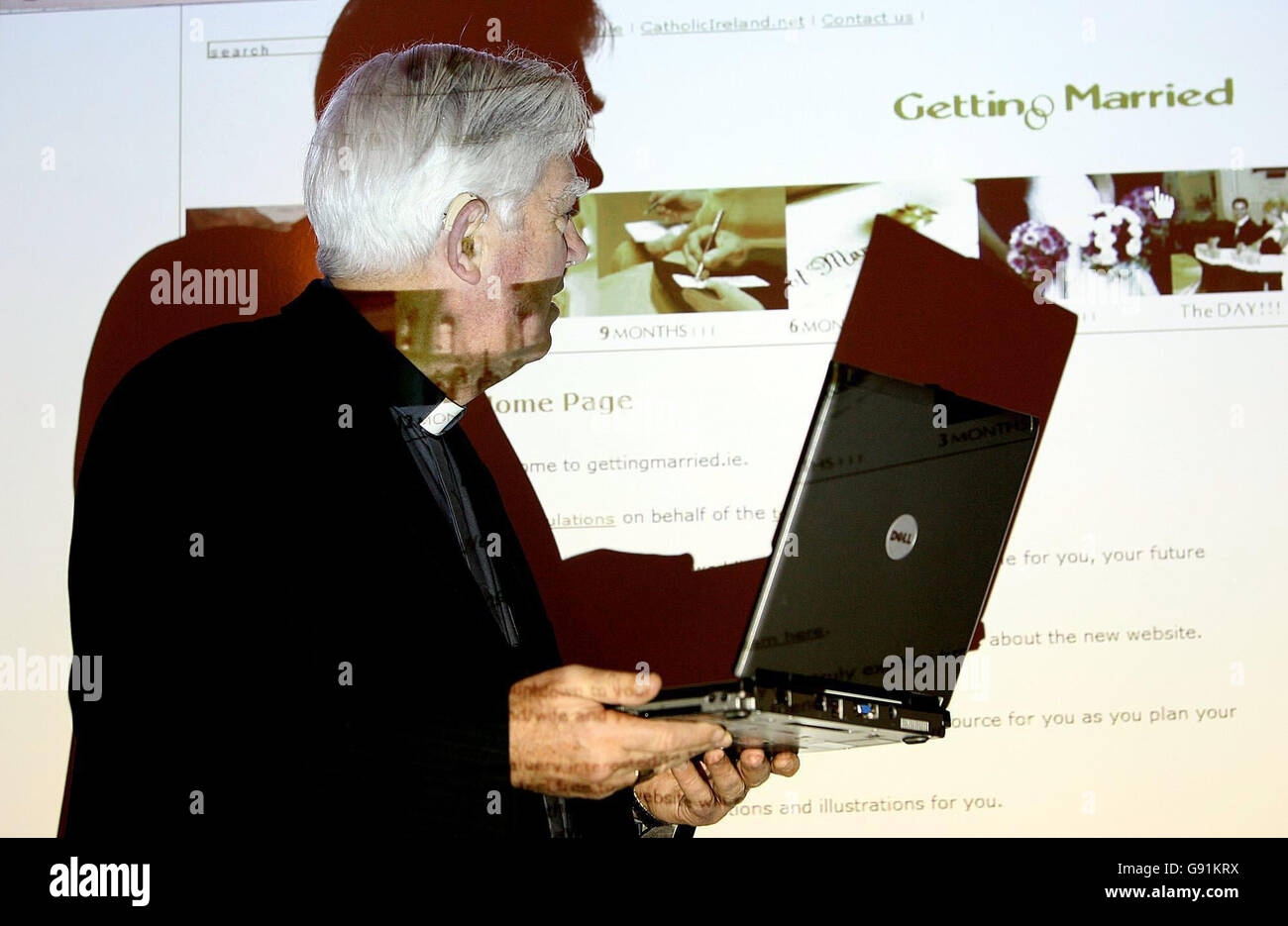 Bishop of Killaloe and President of Accord Bishop Willie Walsh at the launch of Accord's new website www.gettingmarried.ie in Accord's Head Office in Dublin, Monday December 5, 2005. The site is a joint initiative between the Church's voluntary organisation ACCORD and its multimedia arm, CatholicIreland.net. Couples are directed through the entire marriage process from engagement through marriage preparation courses to the eventual wedding ceremony. Watch for PA Story SOCIAL Marriage Ireland. PRESS ASSOCIATION Photo. Photo credit should read: Julien Behal/PA Stock Photo