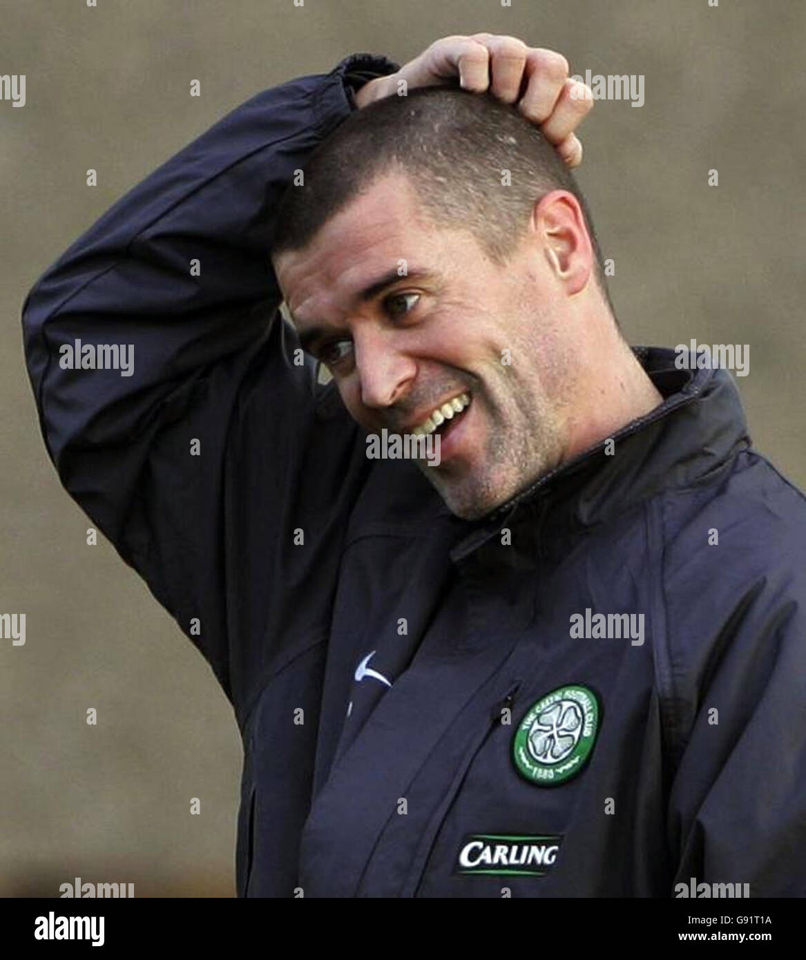 Celtic's Roy Keane during a training session at the Barrowfield