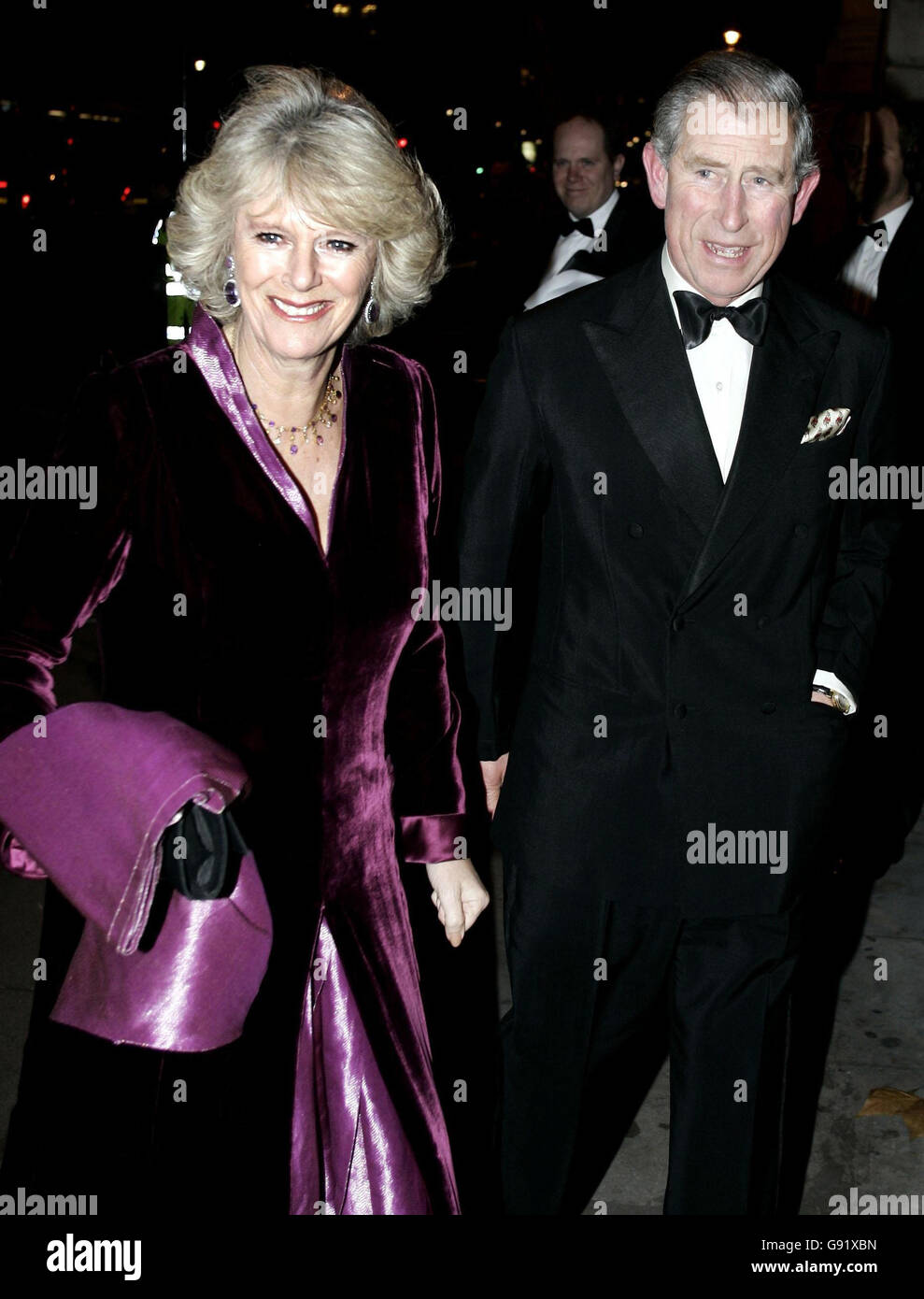 The Prince of Wales and the Duchess of Cornwall arrive at the Banqueting House in central London, Wednesday 23 November 2005 for a Gala Evening to celebrate the work of The Prince's Trust. See PA Story ROYAL Charles. PRESS ASSOCIATION Photo. Photo credit should read: Andrew Parsons/PA Stock Photo