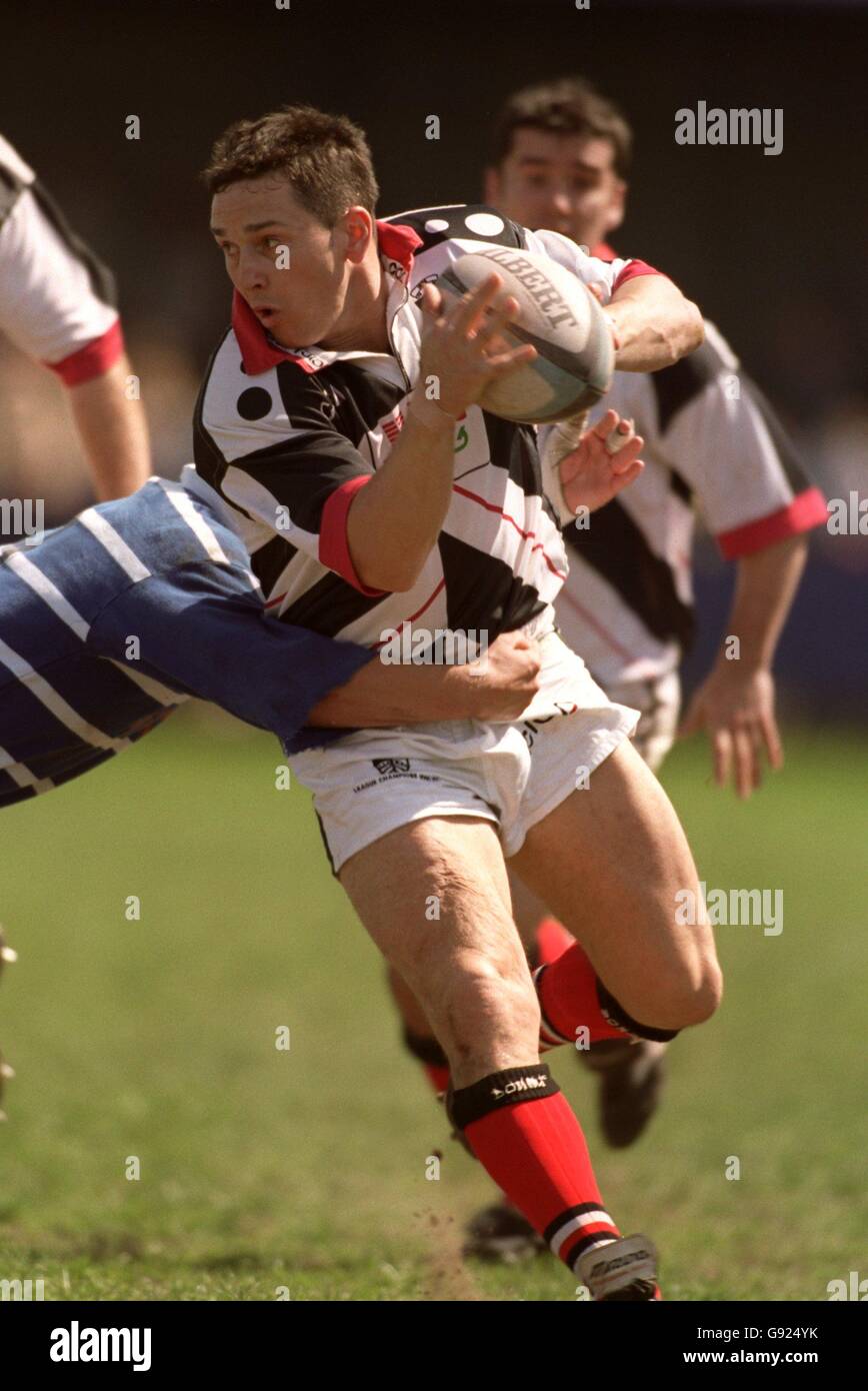 Rugby Union - Welsh National League Premier Division - Bridgend v Pontypridd. Pontypridd's Jason Lewis in action during the game Stock Photo