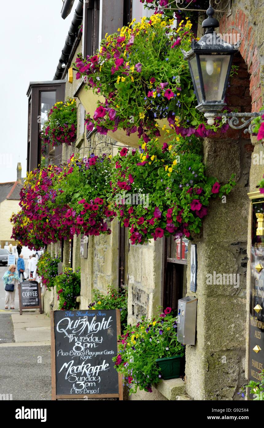 The harbour inn Porthleven Cornwall England UK Stock Photo Alamy
