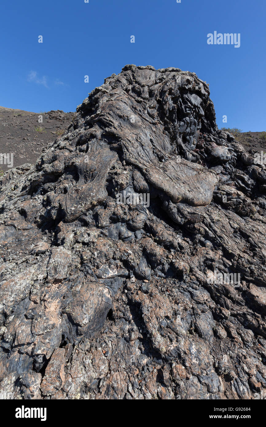 Lanzarote volcanic landscape extinct volcanic vent cone Stock Photo