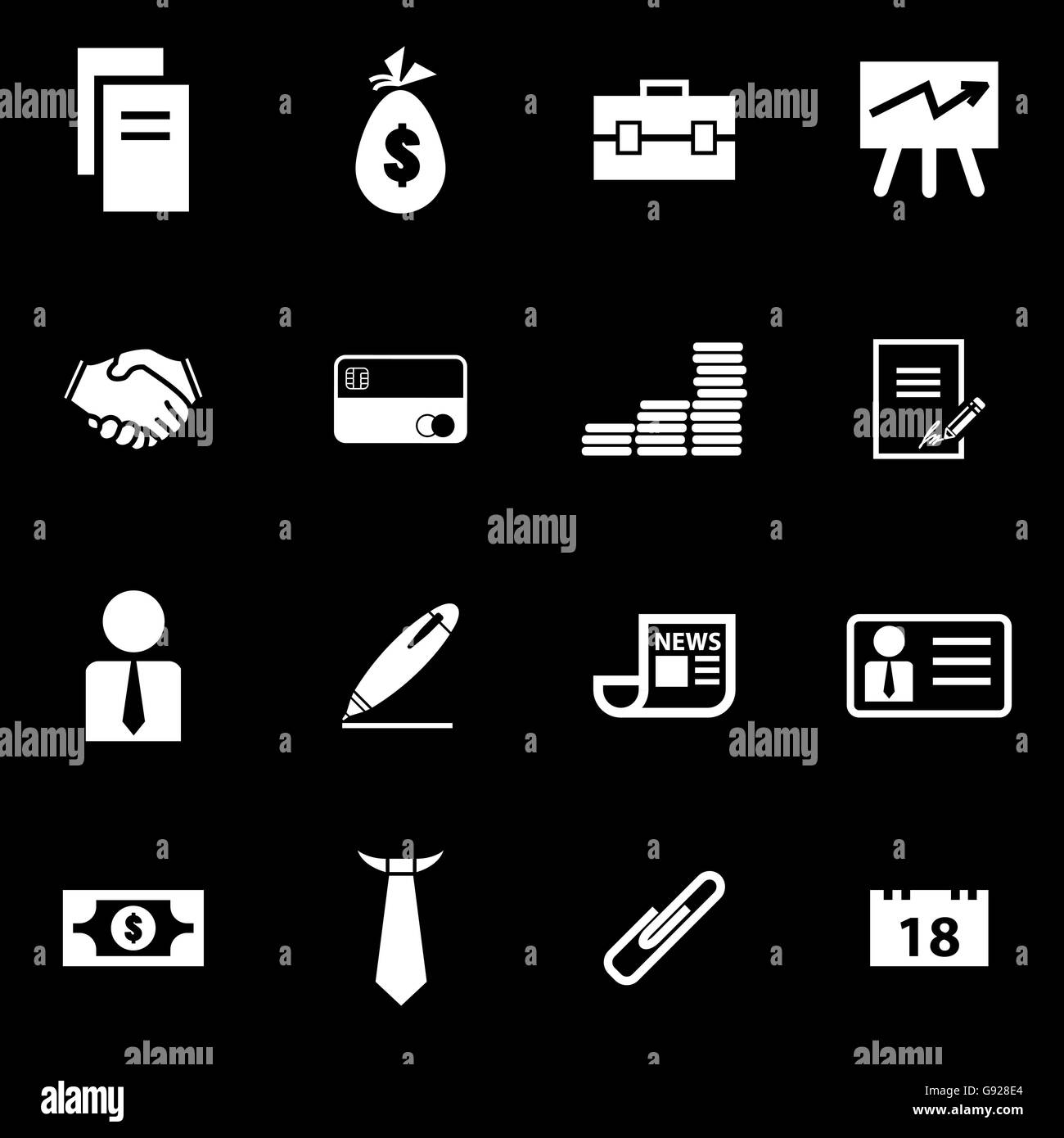 Vector white business icon set Stock Vector Image & Art - Alamy