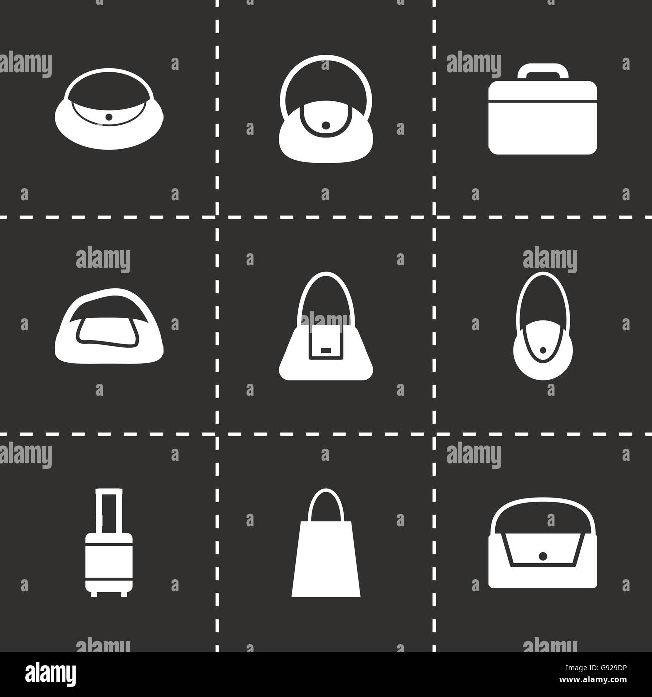Vector black bag icon set Stock Vector Image & Art - Alamy