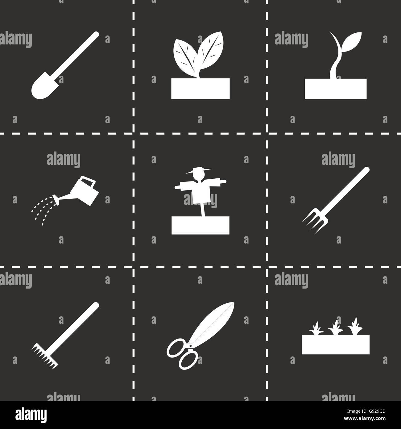 Vector black farming icon set Stock Vector Image & Art - Alamy