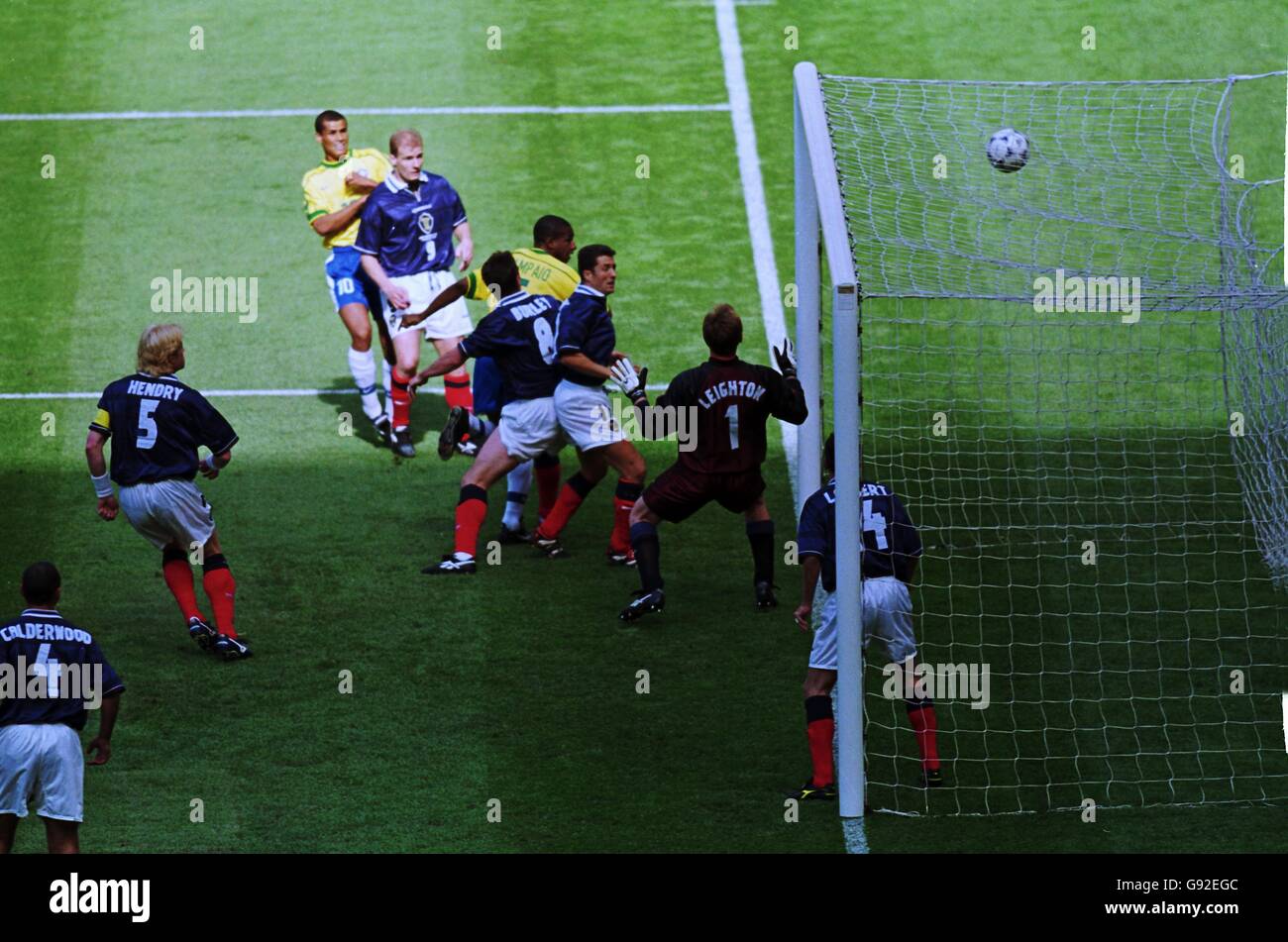 Soccer - World Cup France 98 - Group A - Brazil v Scotland Stock Photo