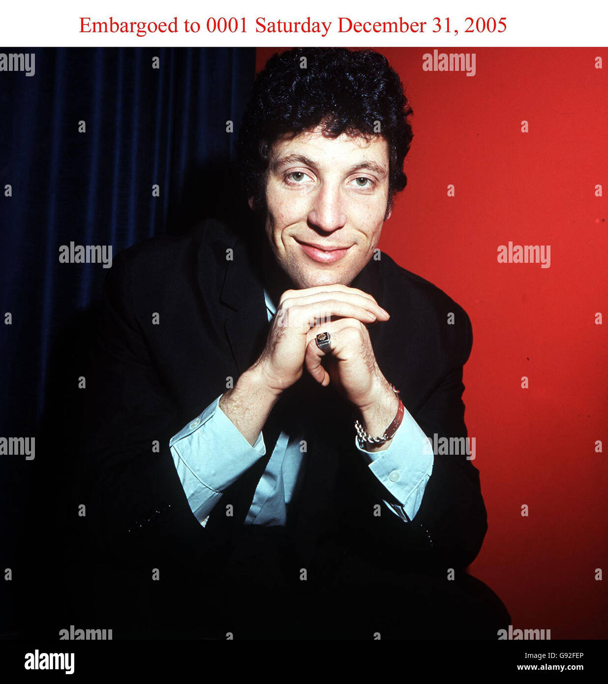 TOM JONES Welsh pop singer in on Ready,Steady,Go ! 1965. Photo Tony Gale  Stock Photo - Alamy