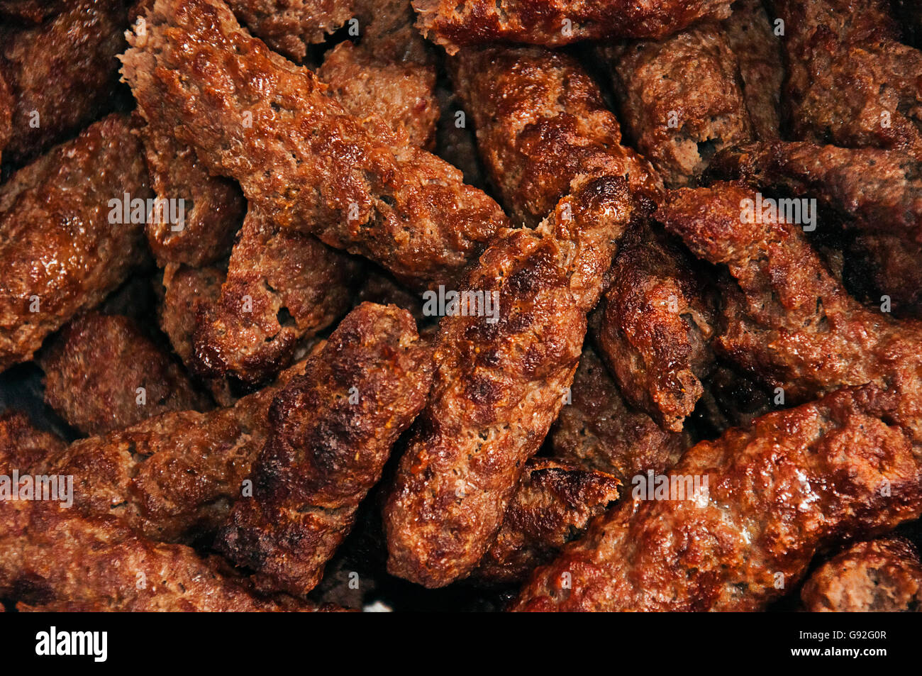A Textured Background of Grilled Kofta Sticks Stock Photo - Alamy