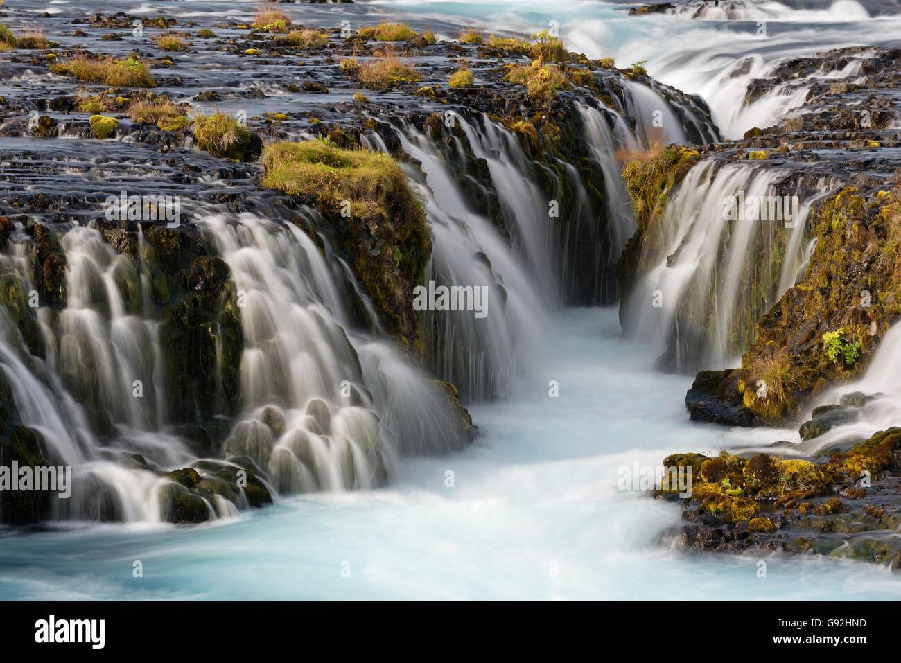 waterfall Bruarfoss at river Bruara, Golden Circle, Southwest Iceland, Europe Stock Photo