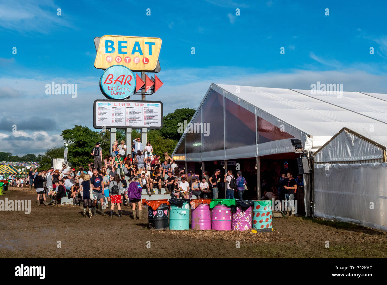The Beat Hotel at The 2016 Glastonbury Festival of Contemporary Performing Arts. Stock Photo